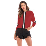 Women Knitted Sweater Autumn Long Sleeve Striped Patchwork Knitting Sweater Coat