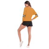 Women Knitted Sweater Autumn Long Sleeve Striped Patchwork Knitting Sweater Coat