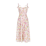Women Dresses Floral Skirt Sling Summer Two-Piece Set Dress