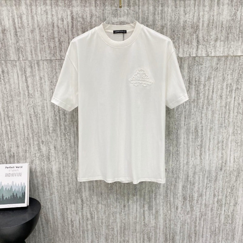 Ch hip-hop t shirts ch cross embroiderloosepure cotton american heavy weight high street casualcasual