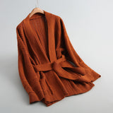 Women Cardigan Sweater Spring and Autumn Knitted Sweater Cardigan Women's Loose Knitted Coat 8t2
