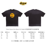 Drew house tshirt r collection d@ew gradient washed, distressed, and ripped design with smiley face print short sleeve wholesale