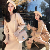 Women Maxi Dress Fall/Winter Sweater Dress Knitted Dress