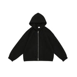 Unisex Jacket Relaxed-Fit Hoodie Top Coat Cotton Sweater Jacket