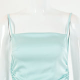 Women Dresses Sexy Suspenders Backless Sheath Dress (Bla0420)