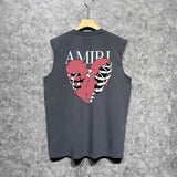 Amiri tank top broken heart print