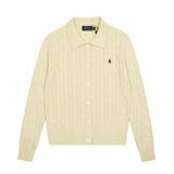 Dopamine fall/winter women's couple cardigan wool sweater macaron color rl small malafit polo collar knit jacket
