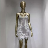 Women Dresses Party Dress Beaded Sequins Hip Skirt (Otn202404)