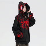 Men Hoodie Spider-Man Couple Hoodies Hiphop Zipper Cardigan Hoodie