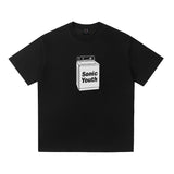 saint m t shirts s.m. radio letter graphic crew neck short sleeve tee
