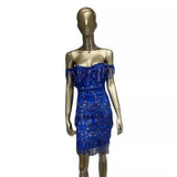 Women Dresses Beaded Tassel Party Dress Skirt (Ont0408)