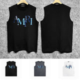 Amiri tank top cashew flower overlapping letterprinting
