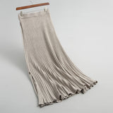Women Knitted Skirt Split Skirt