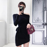 Women Maxi Dress Spring and Autumn Sheath Long Sleeve Dress