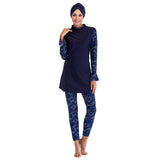 Muslim Bathing Suits Muslim Swimsuit Long Sleeve Trousers Three-Piece Set Sun Protection without Chest Pad