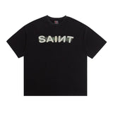 saint m t shirts s.m distressed letter graphic crew neck pullover short sleeve top