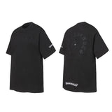 Ch hip-hop t-shirts - spring/summer ch sanskrit horseshoe appliqué letter embroidery trendy high street american style