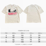 saint m t shirts s.m. sketch figure print crew neck pullover short sleeve top