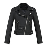 Women Jacket Autumn and Winter Suede Lapel Motorcycle Jacket