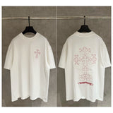 Ch hip-hop t shirts correct version chsummerbest selling cross patch embroider short-sleeved t-shirt couple high street