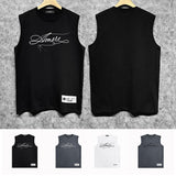 Amiri tank top needlework letterprinting