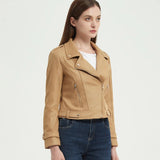 Women Leather Jacket Suede Jacket Autumn Motorcycle Clothing Short Jacket