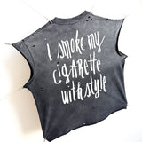 saint m t shirts s.m letter print limited edition pullover casual tank top