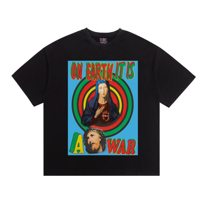 saint m t shirts s.m. madonna and child earth vintage print short sleeve tee