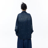 Unisex Jacket Autumn Mottled Dyed Loose Jeans