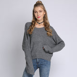 Women Knitwear Autumn round Neck Long Sleeve Loose Pullover Sweater
