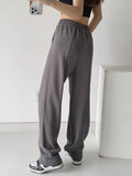 Women Sweatpants Autumn and Winter Leisure Gray Sweatpants