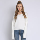 Women Knitwear Autumn round Neck Long Sleeve Loose Pullover Sweater