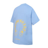 Ch hip-hop t-shirts - ch short sleeve minimalist sanskrit horseshoe letter print loose fit casual american streetwear