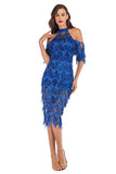 Women Evening Gown Summer Sexy off-the-Shoulder Nightclub Sequins Dress