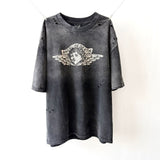 saint m t shirts s.m little angel letter graphic crew neck short sleeve top