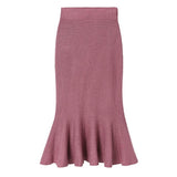 Women Knitted Skirt Knitted Slim Long Skirt Sweater