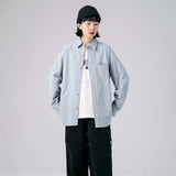 Unisex Jacket Autumn Letter Embroidered Shirt