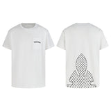 Ch hip-hop t shirts ch short-sleeved flame all-over printed short-sleeved loosecasualpure cotton american heavy weight short-sleeved