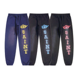 Saint m t pants s.m vintage angel letter casual trousers
