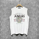 Amiri tank top lion medal printing