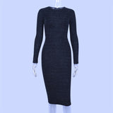 Women Dresses Summer Sexy round Neck Slim Fit Long Dress