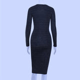 Women Dresses Summer Sexy round Neck Slim Fit Long Dress