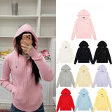 Rl small malafu embroidermacaron color cardiganknitting shirt sweater wool topssweatshirt zipper hooded outwear