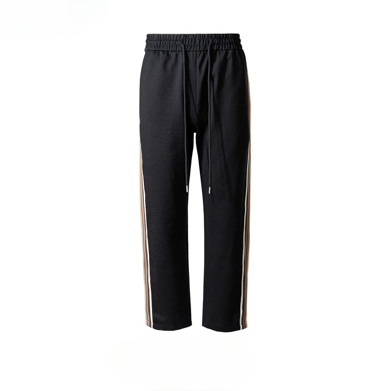 MIJKO Men Vintage Pants MIJKO Sports Straight Pants Elastic Casual Pants