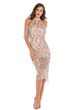 Women's Evening Gown Sexy off-Shoulder Nightclub Sequins Dress Summer