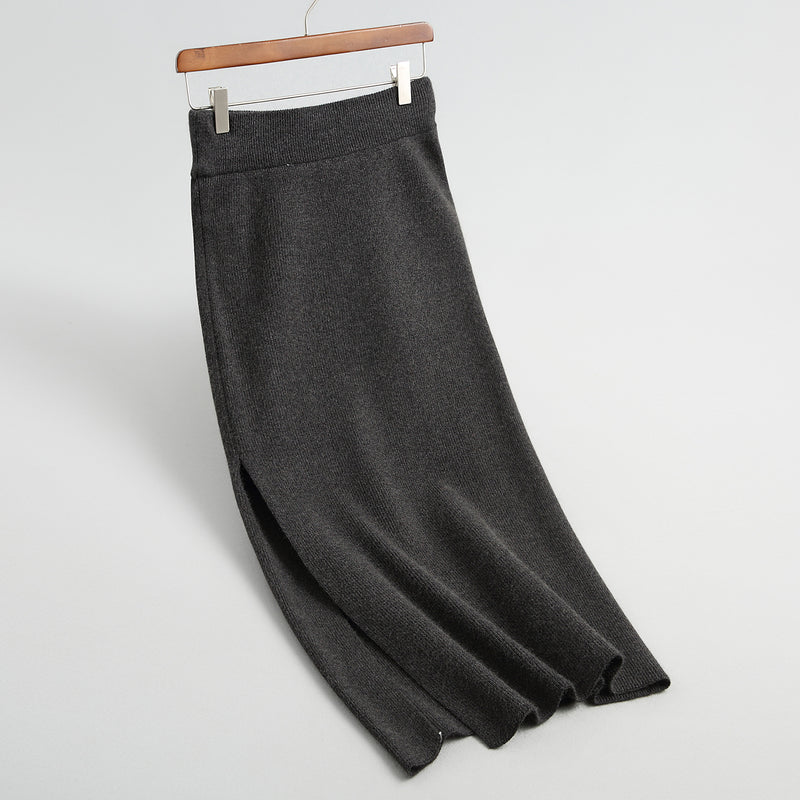 Women Knitted Skirt for Autumn and Winter