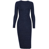 Women Dresses Summer Sexy round Neck Slim Fit Long Dress