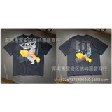 saint m t shirts s.m cartoon series graphic crewneck pullover short sleeve t-shirt