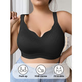 Full figure bra women's push-up lace