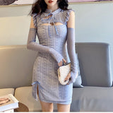 Women Maxi Dress 2023 Autumn and Winter Sexy Lace Sheath Dress